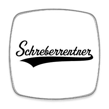 Schreberrentner (Rentner / Schrebergärtner / B) - Viereckiger Kühlschrankmagnet - Weiß - Vorne