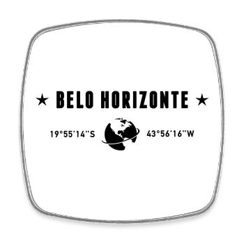 Belo Horizonte Coordinates Planet Earth - Square fridge magnet - white - Front