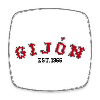 Gijón Est. 1966 - Square fridge magnet - white - Front