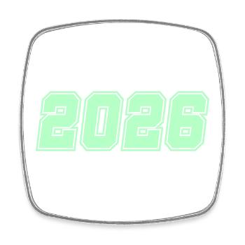 2026-- - Magnet carré - blanc - Devant