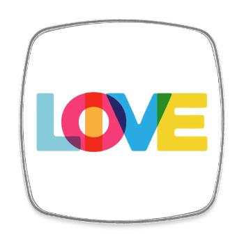 Live Love Festival Rave Party Beach Holiday Summer - Magnet carré - blanc - Devant
