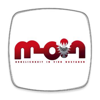 Moin - Viereckiger Kühlschrankmagnet - Weiß - Vorne