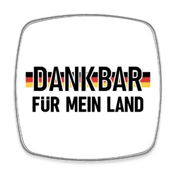 Dankbar für mein Land Deutschland - Viereckiger Kühlschrankmagnet - Weiß - Vorne