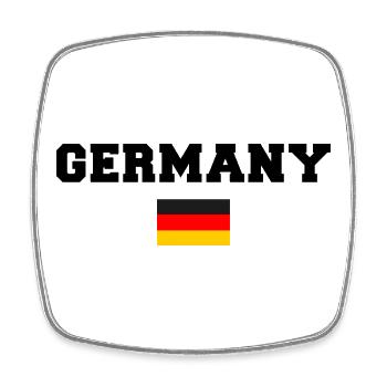 Allemagne Deutchland - Magnet carré - blanc - Devant