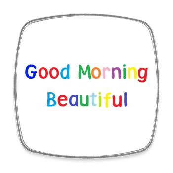good morning - Square fridge magnet - white - Front