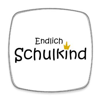 endlich Schulkind - Viereckiger Kühlschrankmagnet - Weiß - Vorne