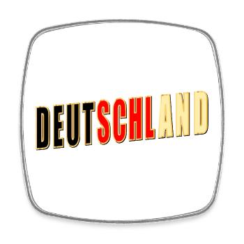 Deutschland - Viereckiger Kühlschrankmagnet - Weiß - Vorne