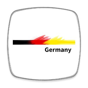 Germany Flag Brush Art - Square fridge magnet - white - Front