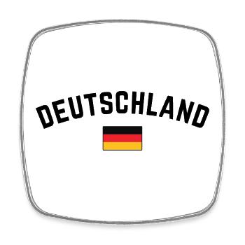 Football Allemagne Supporter Allemand - Magnet carré - blanc - Devant