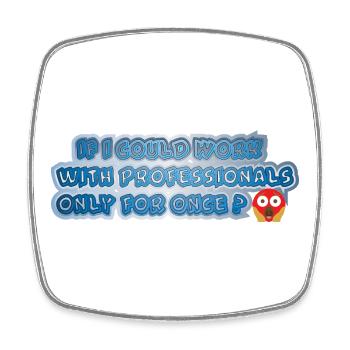 If_I_could_1 - Square fridge magnet - white - Front