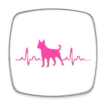 Staffordshire Bull Terrier - Magnet carré - blanc - Devant