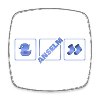 Child Anselm - Square fridge magnet - white - Front
