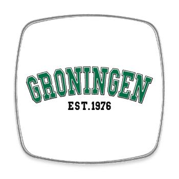 Groningen gegründet 1976 - Viereckiger Kühlschrankmagnet - Weiß - Vorne