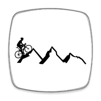 Vélo de montagne Vélo de montagne - Magnet carré - blanc - Devant