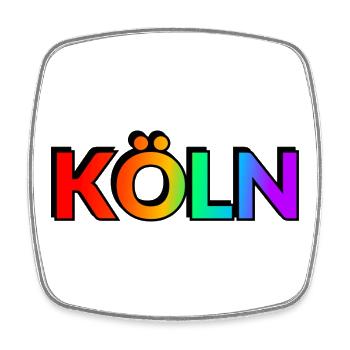 Koeln LGBTQ Rainbow Gay Pride - Viereckiger Kühlschrankmagnet - Weiß - Vorne
