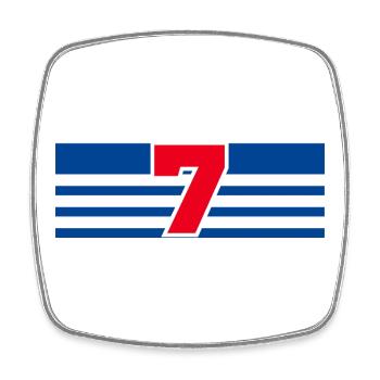 Numéro 7 France  - Magnet carré - blanc - Devant