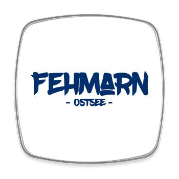 Fehmarn - Ostsee - Insel - Strand - Sommer - Sonne - Viereckiger Kühlschrankmagnet - Weiß - Vorne