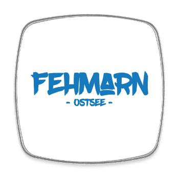 Fehmarn - Ostsee - Insel - Strand - Sommer - Sonne - Viereckiger Kühlschrankmagnet - Weiß - Vorne