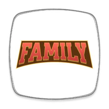 Famille - Magnet carré - blanc - Devant