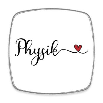 Physics - Square fridge magnet - white - Front