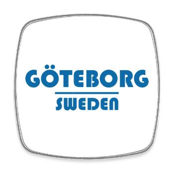 Goteborg originaires de Göteborg - Magnet carré - blanc - Devant