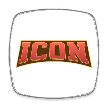 Icône - Magnet carré - blanc - Devant