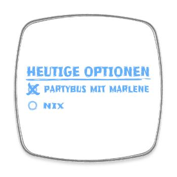Party Marlene - Viereckiger Kühlschrankmagnet - Weiß - Vorne