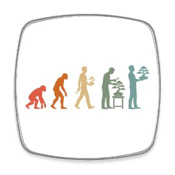 Japanese Bonsai Tree Plant Vintage Evolution - Square fridge magnet - white - Front