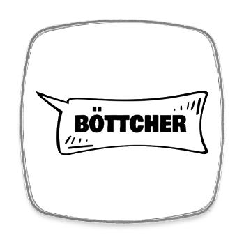 Azubi Boettcher - Viereckiger Kühlschrankmagnet - Weiß - Vorne