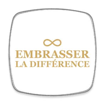 Infini Amour Embrasser la Différence - Magnet carré - blanc - Devant