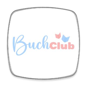 Buchclub Pastelllese Logo - Viereckiger Kühlschrankmagnet - Weiß - Vorne