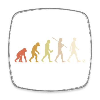 Football Evolution Funny Football Player Gift - Square fridge magnet - white - Front