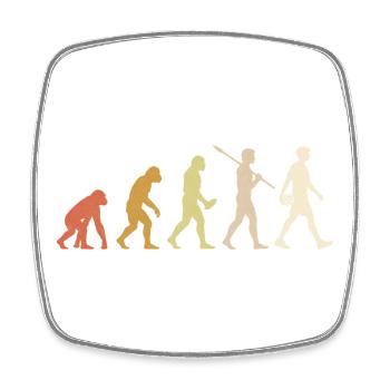 Jeu drôle de Volleyball Evolution - Magnet carré - blanc - Devant