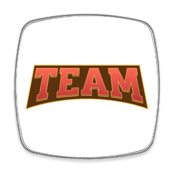 Team - Viereckiger Kühlschrankmagnet - Weiß - Vorne
