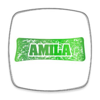 Frau Amila - Viereckiger Kühlschrankmagnet - Weiß - Vorne