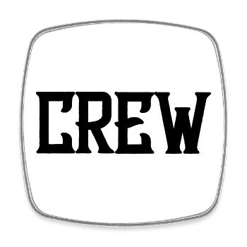 crew_schrift - Square fridge magnet - white - Front