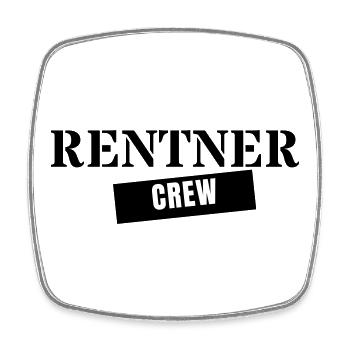 Retired Crew - Retirement Gift Team - Square fridge magnet - white - Front