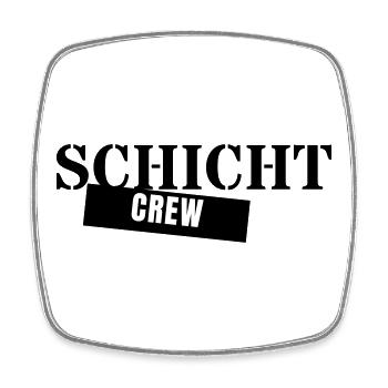 Schicht Crew - Schichtarbeit Kollegen Nachtschicht - Viereckiger Kühlschrankmagnet - Weiß - Vorne