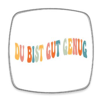 Rétro années 70 groovy You’re Good Enough Hippie Boho - Magnet carré - blanc - Devant