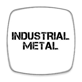Industriemetall - Viereckiger Kühlschrankmagnet - Weiß - Vorne