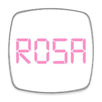 Pink – LCD - Viereckiger Kühlschrankmagnet - Weiß - Vorne