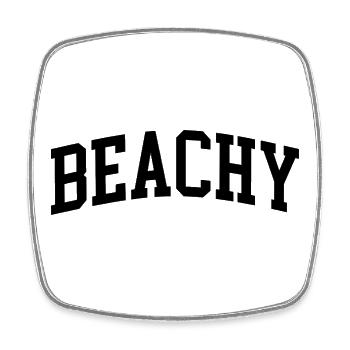 Beachy minimalist summer beach style - Square fridge magnet - white - Front