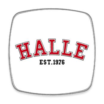 Halle fondée en 1976 - Magnet carré - blanc - Devant