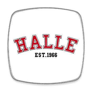 Halle fondée en 1966 - Magnet carré - blanc - Devant