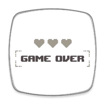 Fin du jeu - Fin du jeu - Magnet carré - blanc - Devant