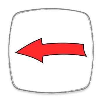 Arc à flèches - Magnet carré - blanc - Devant