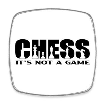 Chess - Square fridge magnet - white - Front