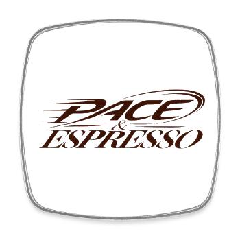 Pace Espresso - Viereckiger Kühlschrankmagnet - Weiß - Vorne