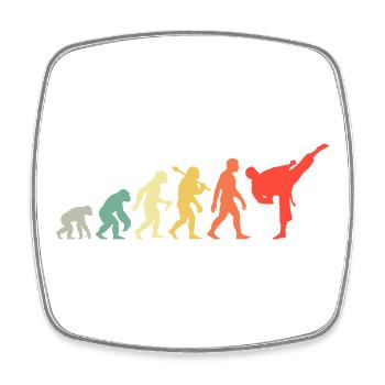 Karate Evolution für Karate und Martial Arts Fans - Viereckiger Kühlschrankmagnet - Weiß - Vorne