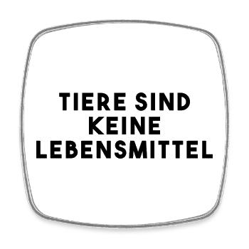 Vegan Spruch - Viereckiger Kühlschrankmagnet - Weiß - Vorne